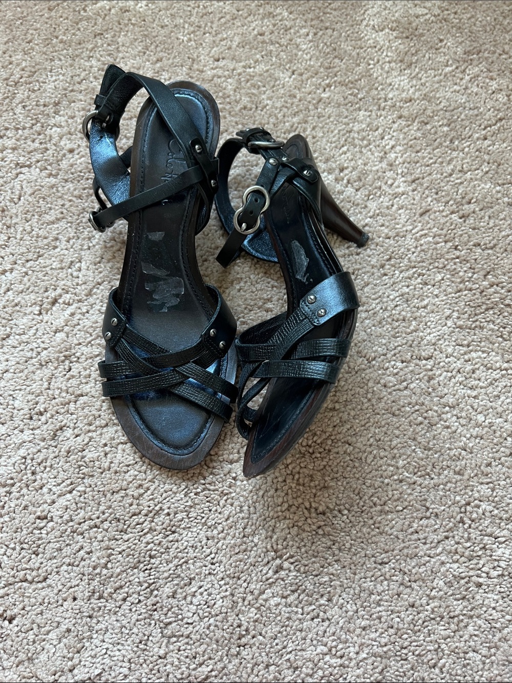 Cole Haan Leather Slingback Heel Sandals